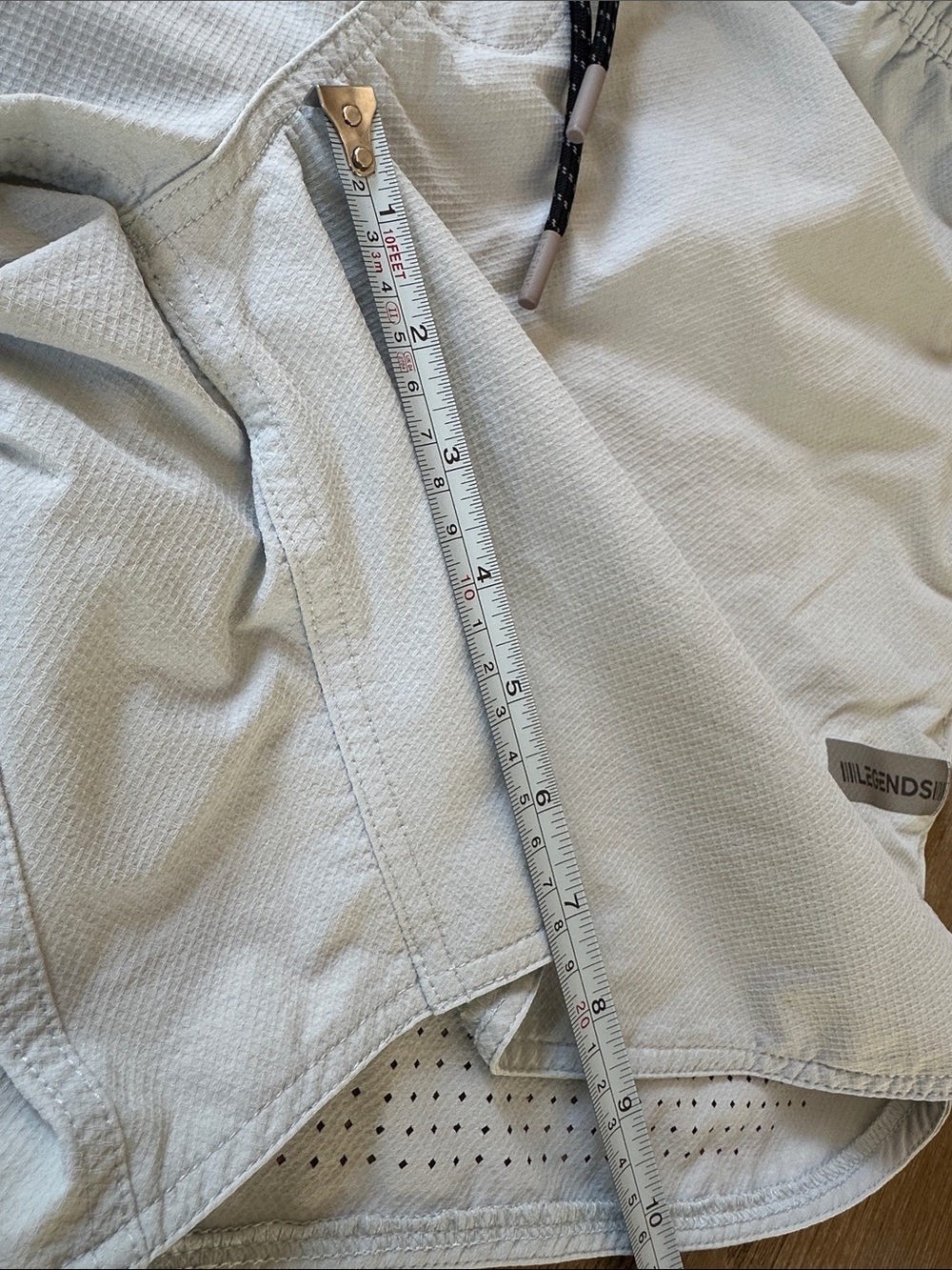 Legends Men's Athletic Drawstring Shorts - White - Picture 2 of 5